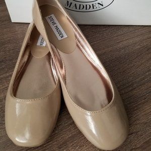 Steve Madden P-Starz Taupe Patent Ballet Flats 6M
